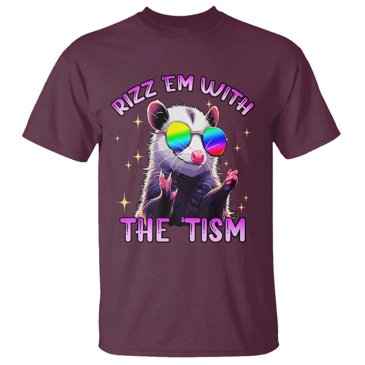 Funny Autism Opossum T Shirt Rizz Em With The Tism Meme Autistic