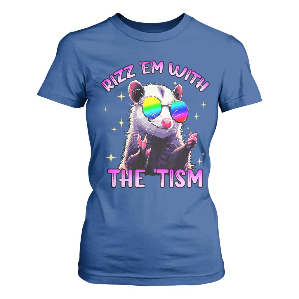 Funny Autism Opossum T Shirt For Women Rizz Em With The Tism Meme Autistic