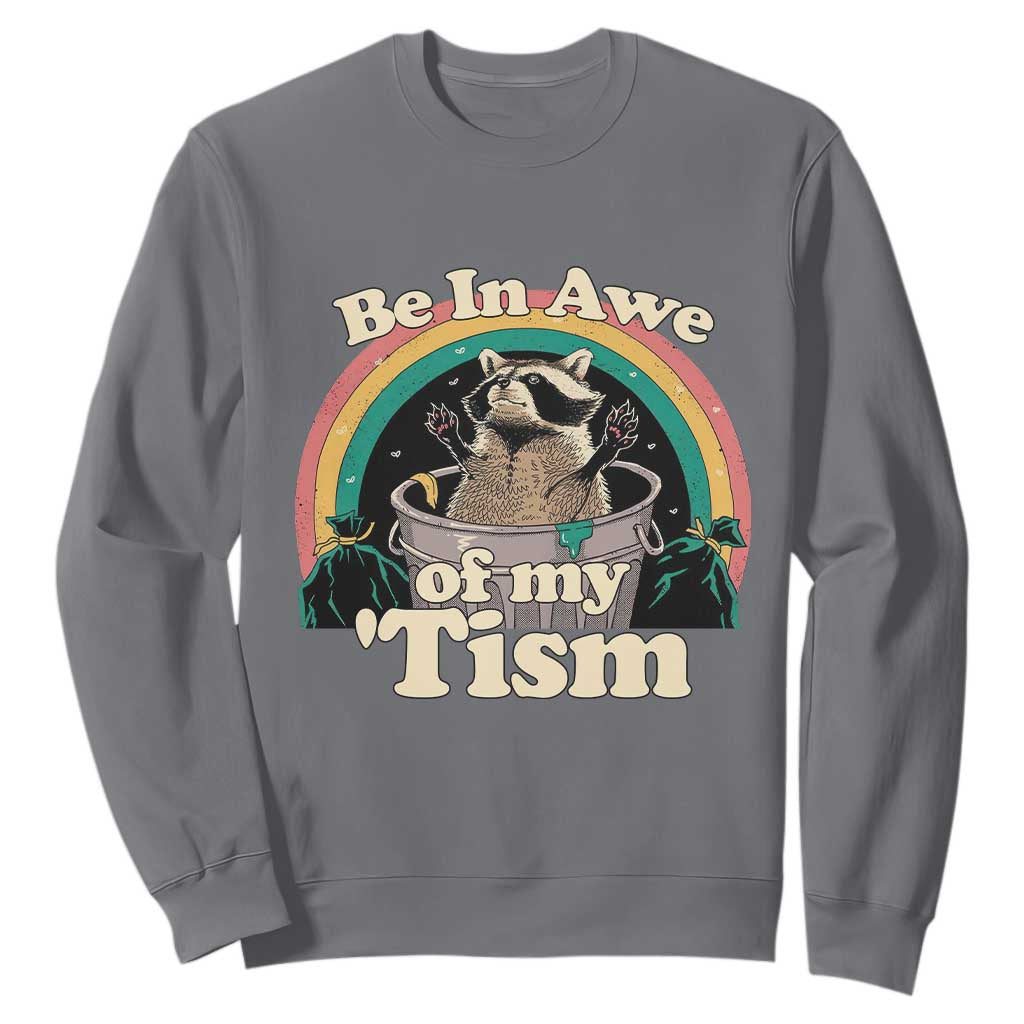 Autism Funny Raccoon Sweatshirt Be In Awe Of My 'Tism Meme Autistic