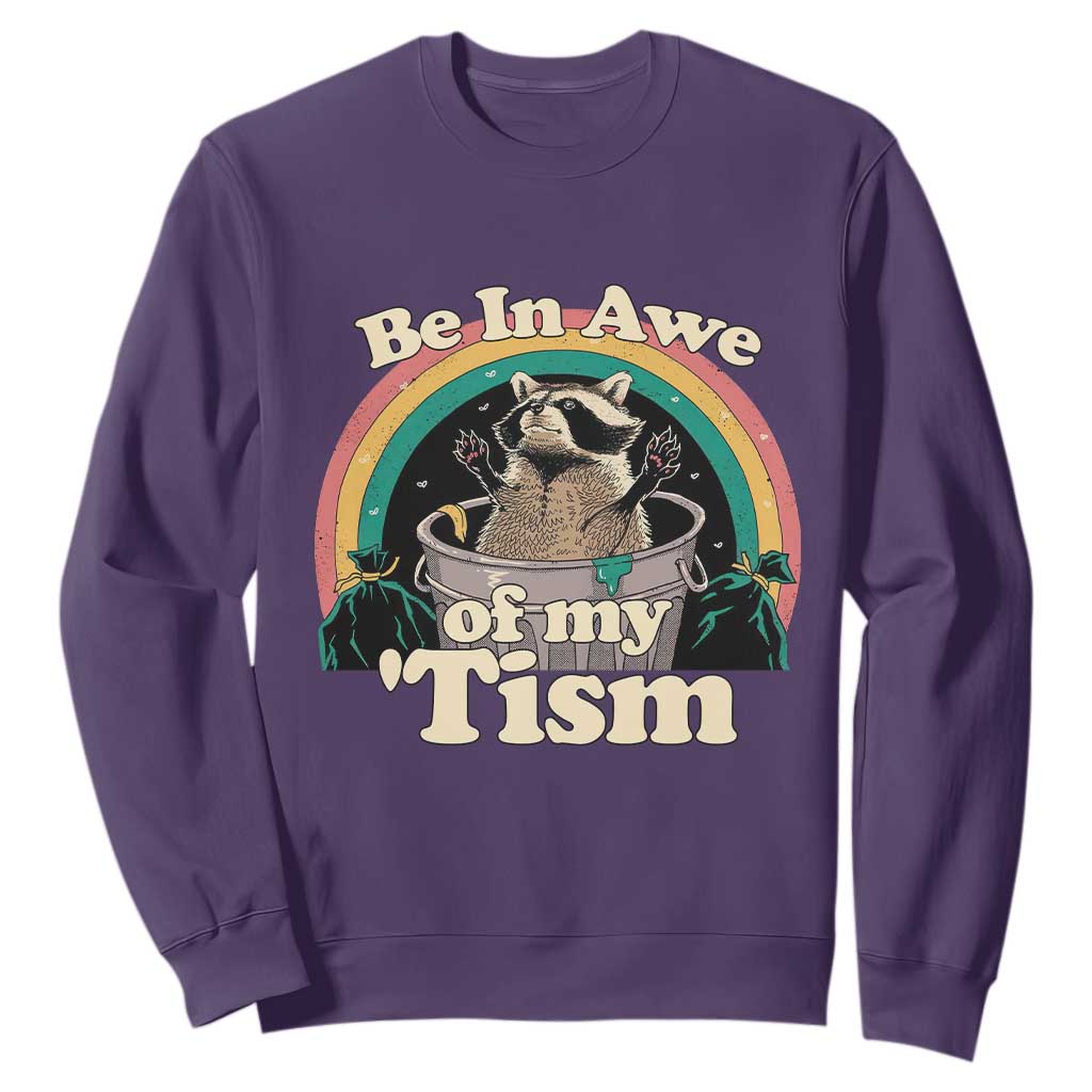 Autism Funny Raccoon Sweatshirt Be In Awe Of My 'Tism Meme Autistic