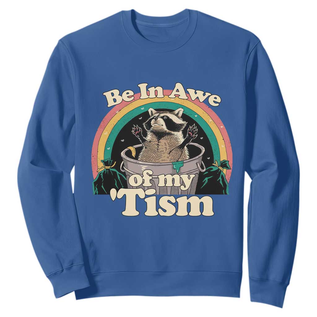 Autism Funny Raccoon Sweatshirt Be In Awe Of My 'Tism Meme Autistic