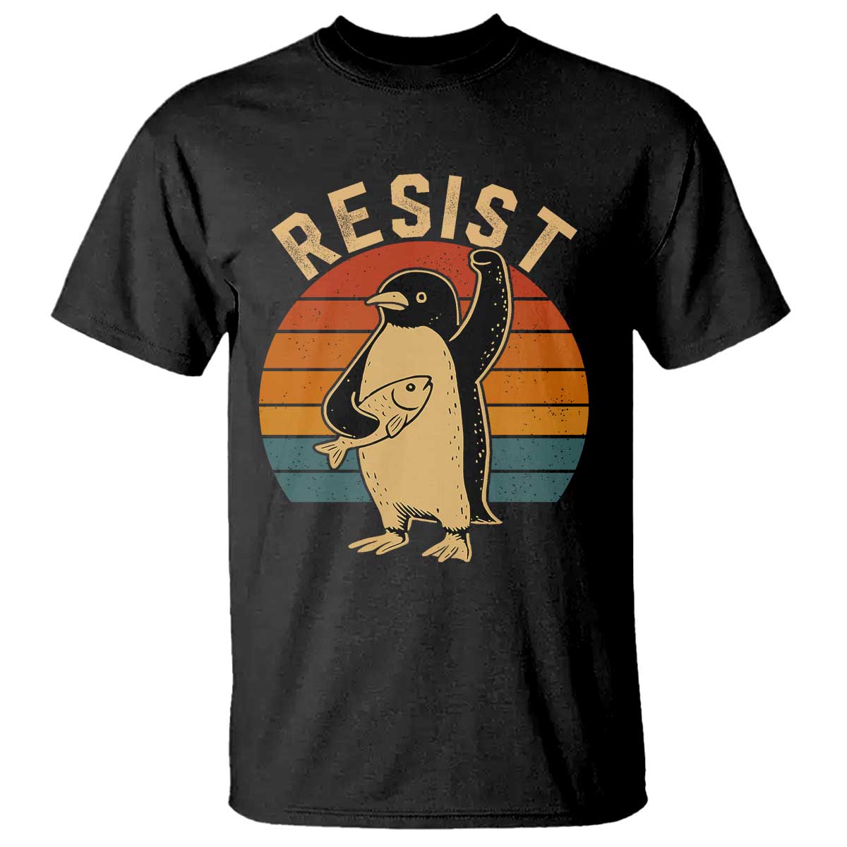 funny-penguin-resist-t-shirt-funny-penguin-resist-penguins-protest-against-tariffs