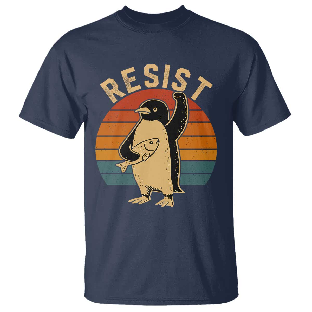 funny-penguin-resist-t-shirt-funny-penguin-resist-penguins-protest-against-tariffs