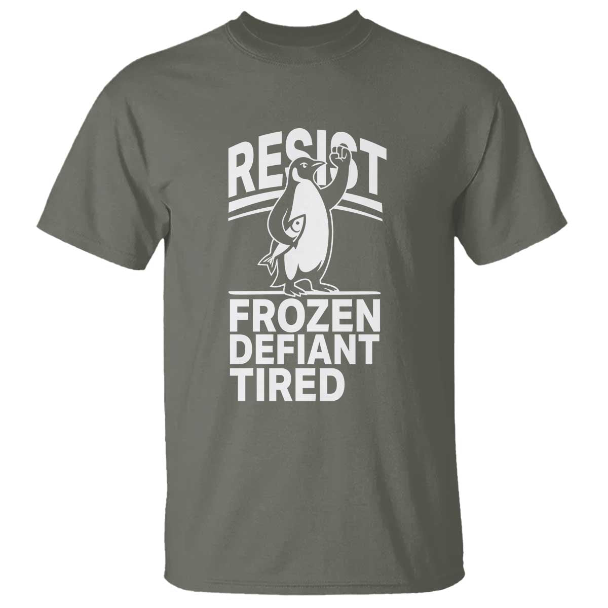 funny-penguin-resist-t-shirt-frozen-defiant-tired-fdt-activism