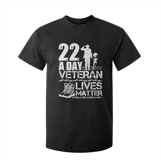 Veteran PTSD 22 Every Day T Shirt For Kid Lives Matter Suicide Prevention Support