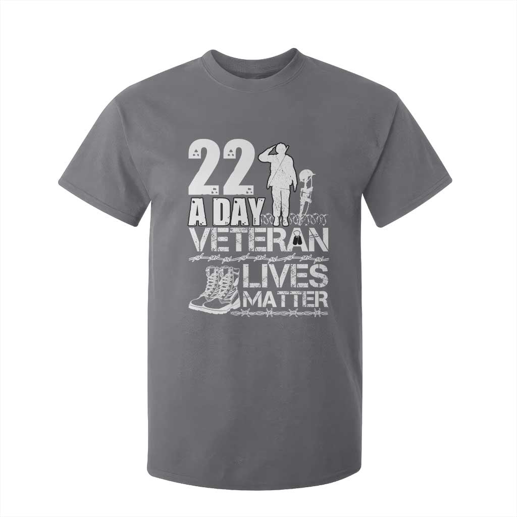 Veteran PTSD 22 Every Day T Shirt For Kid Lives Matter Suicide Prevention Support