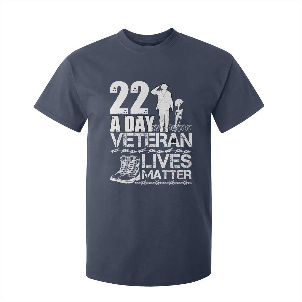Veteran PTSD 22 Every Day T Shirt For Kid Lives Matter Suicide Prevention Support