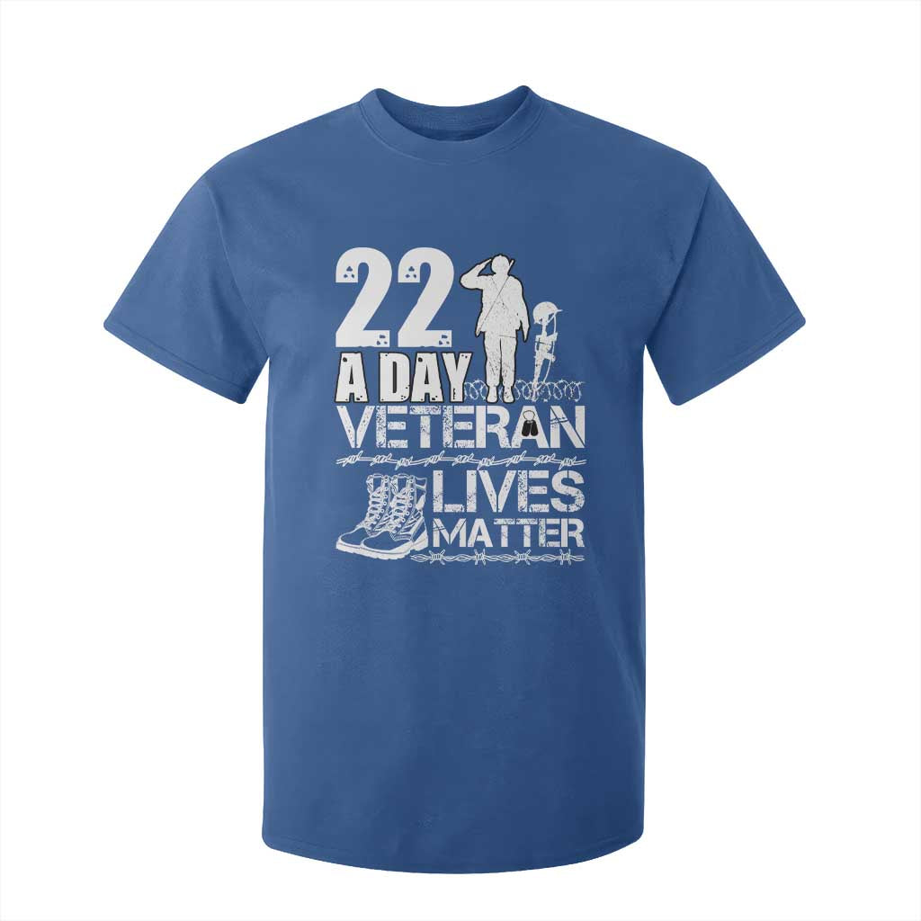 Veteran PTSD 22 Every Day T Shirt For Kid Lives Matter Suicide Prevention Support