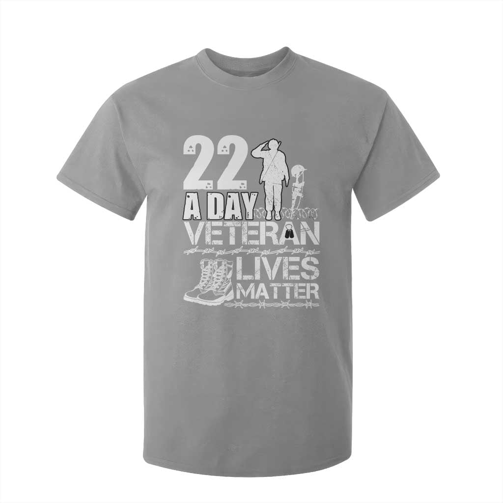 Veteran PTSD 22 Every Day T Shirt For Kid Lives Matter Suicide Prevention Support