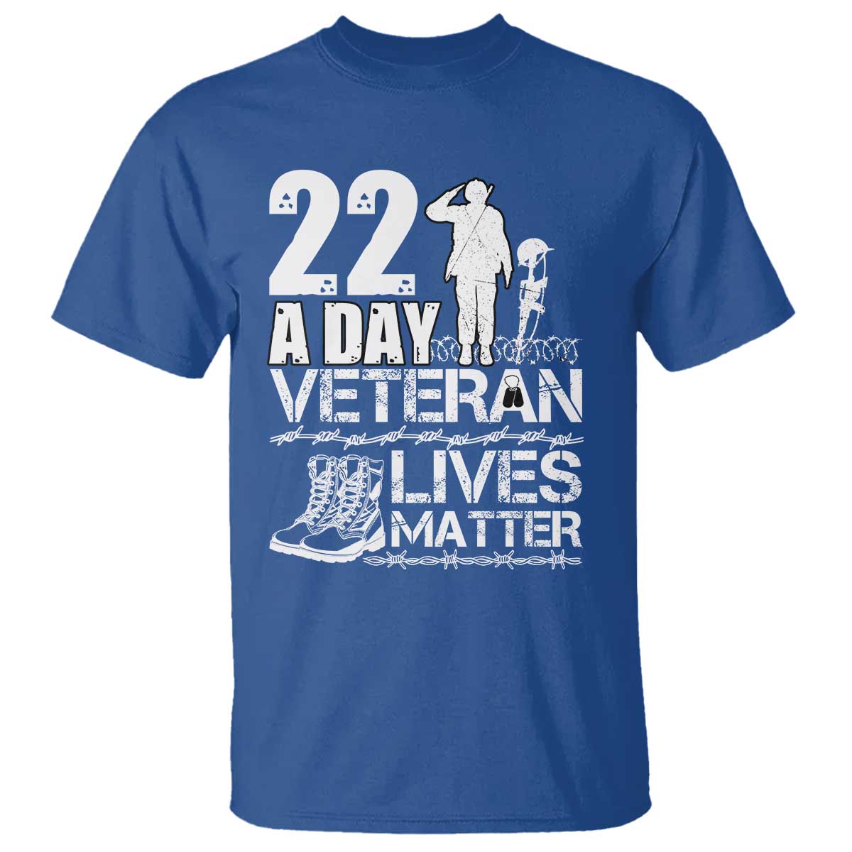Veteran PTSD 22 Every Day T Shirt Lives Matter Suicide Prevention Support