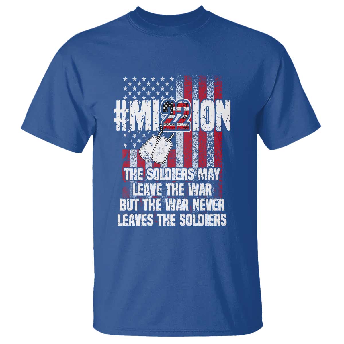 Veteran PTSD 22 Every Day T Shirt Mission American Flag Suicide Prevention Support