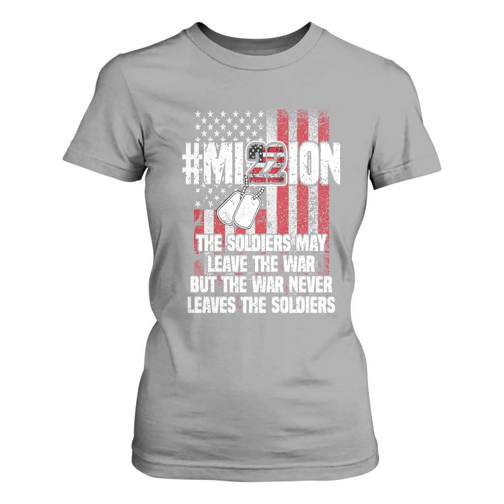 Veteran PTSD 22 Every Day T Shirt For Women Mission American Flag Suicide Prevention Support