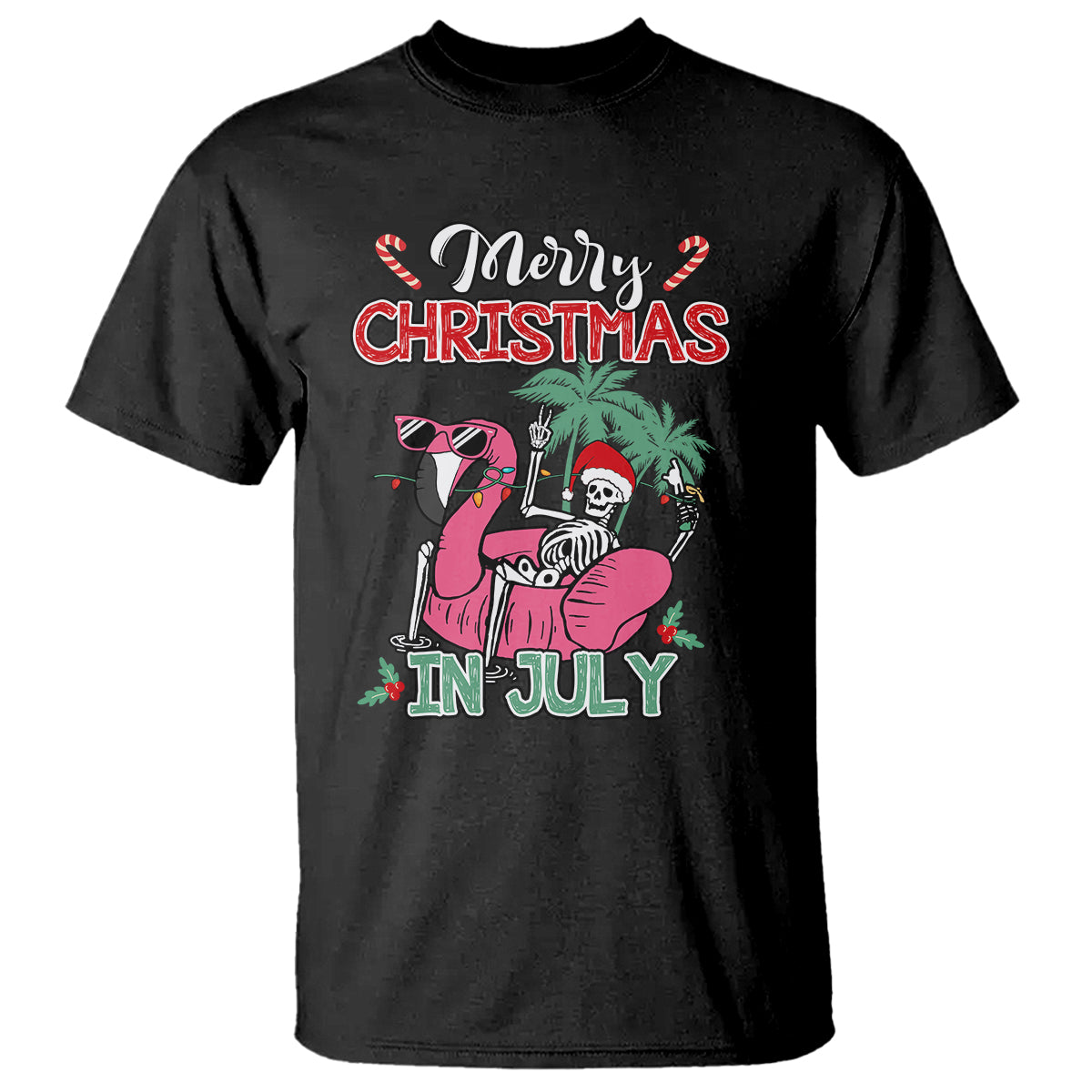 skeleton-santa-t-shirt-merry-christmas-in-july-summer-xmas-flamingo-float