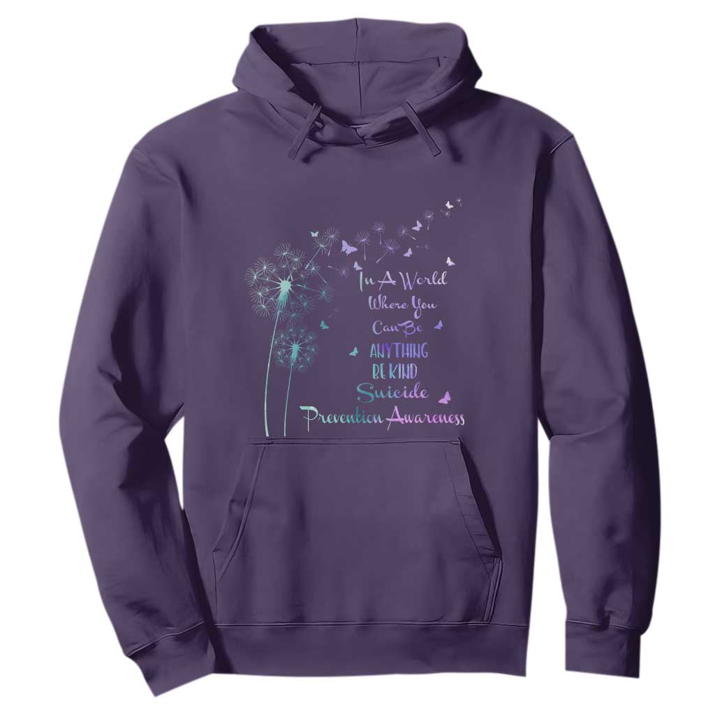Suicide Prevention Support Hoodie Dandelions Be Kind