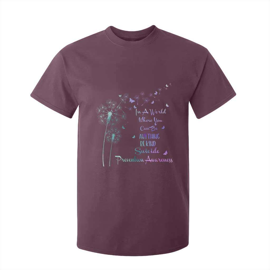 Suicide Prevention Support T Shirt For Kid Dandelions Be Kind