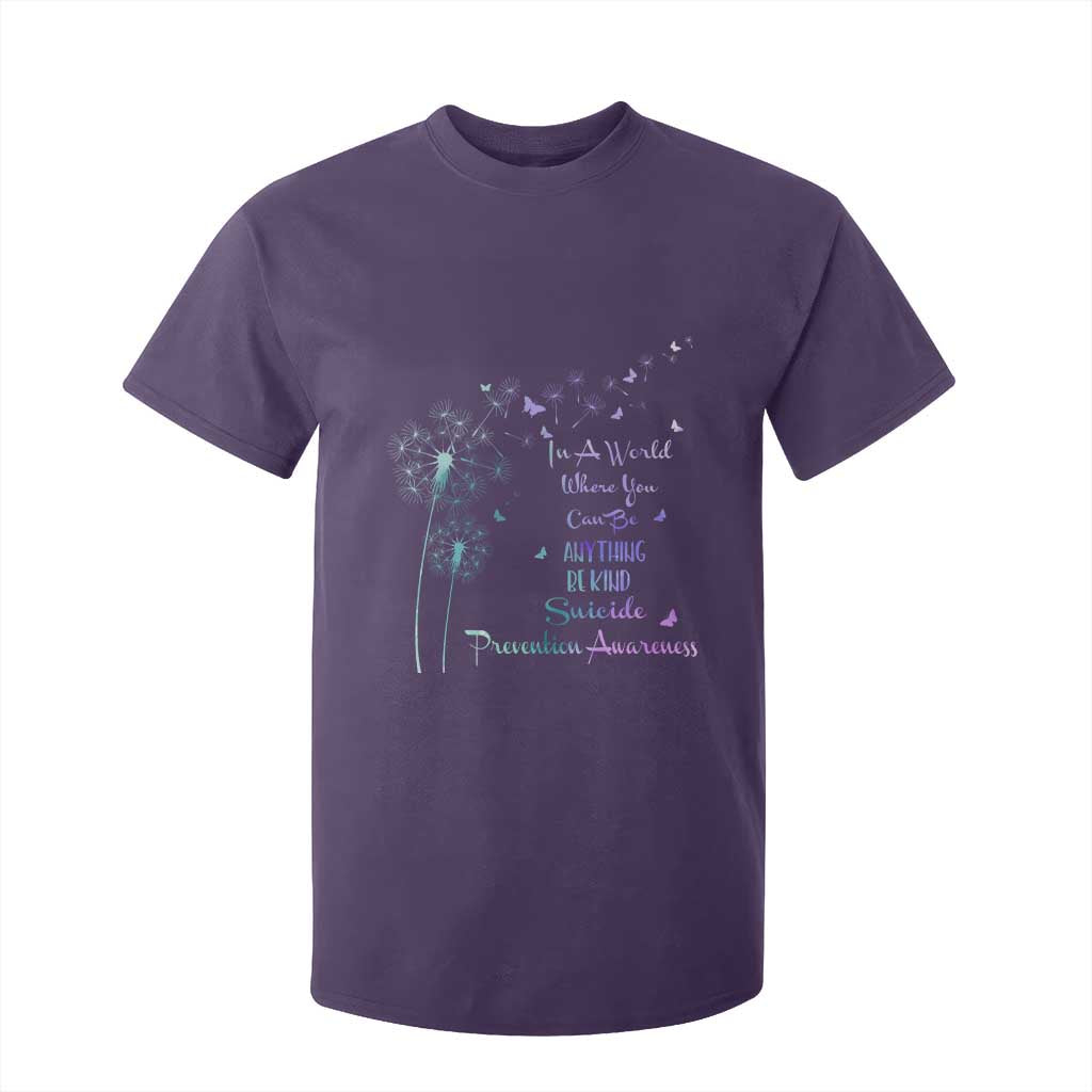 Suicide Prevention Support T Shirt For Kid Dandelions Be Kind