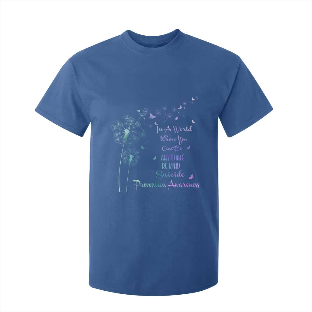 Suicide Prevention Support T Shirt For Kid Dandelions Be Kind