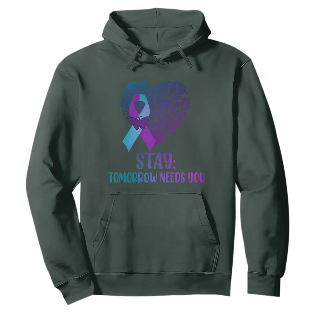 Suicide Prevention Support Hoodie Stay Mental Health Semicolon