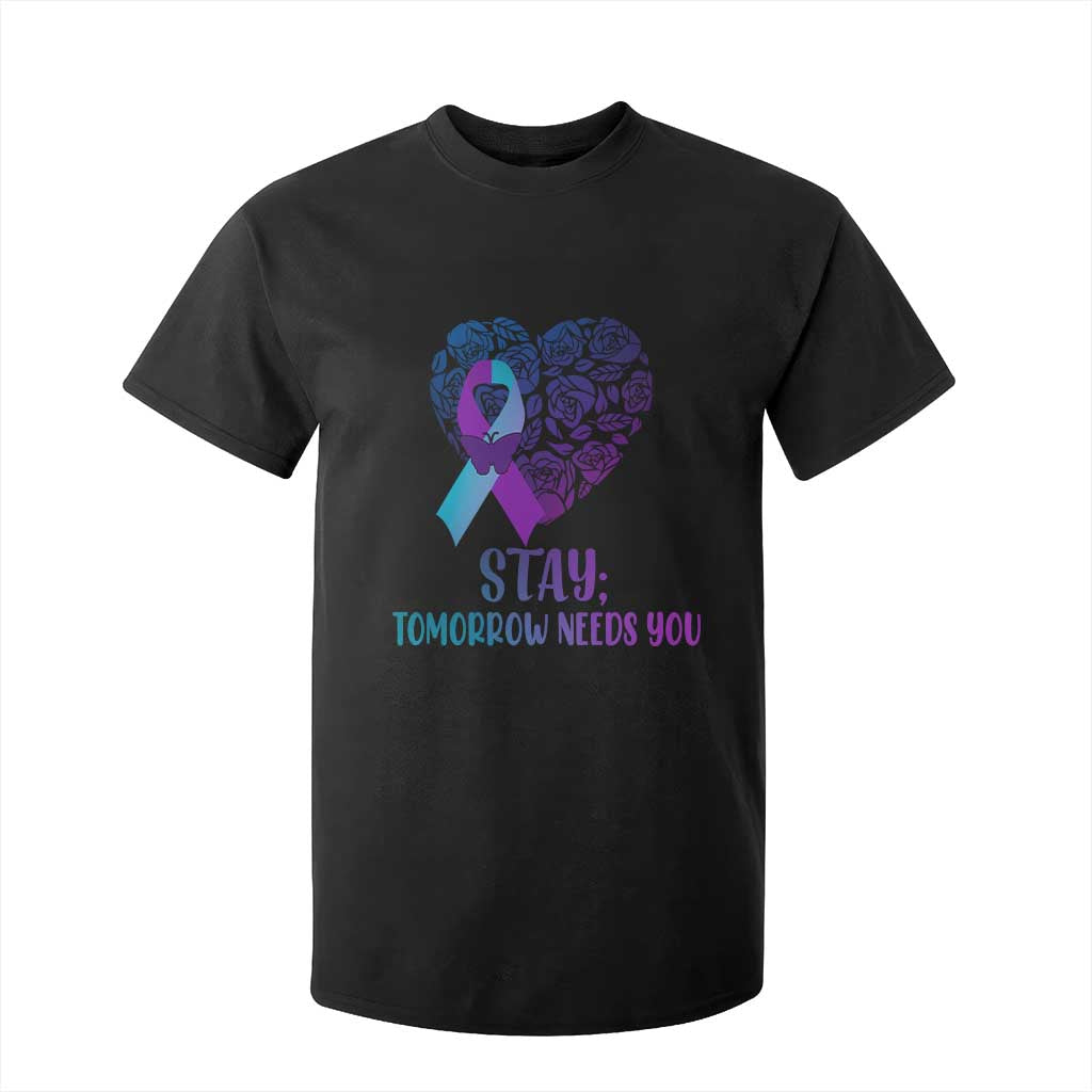 Suicide Prevention Support T Shirt For Kid Stay Mental Health Semicolon