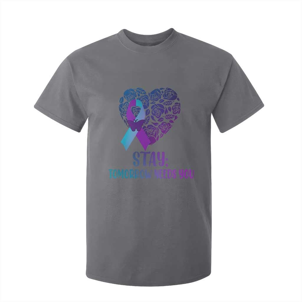 Suicide Prevention Support T Shirt For Kid Stay Mental Health Semicolon