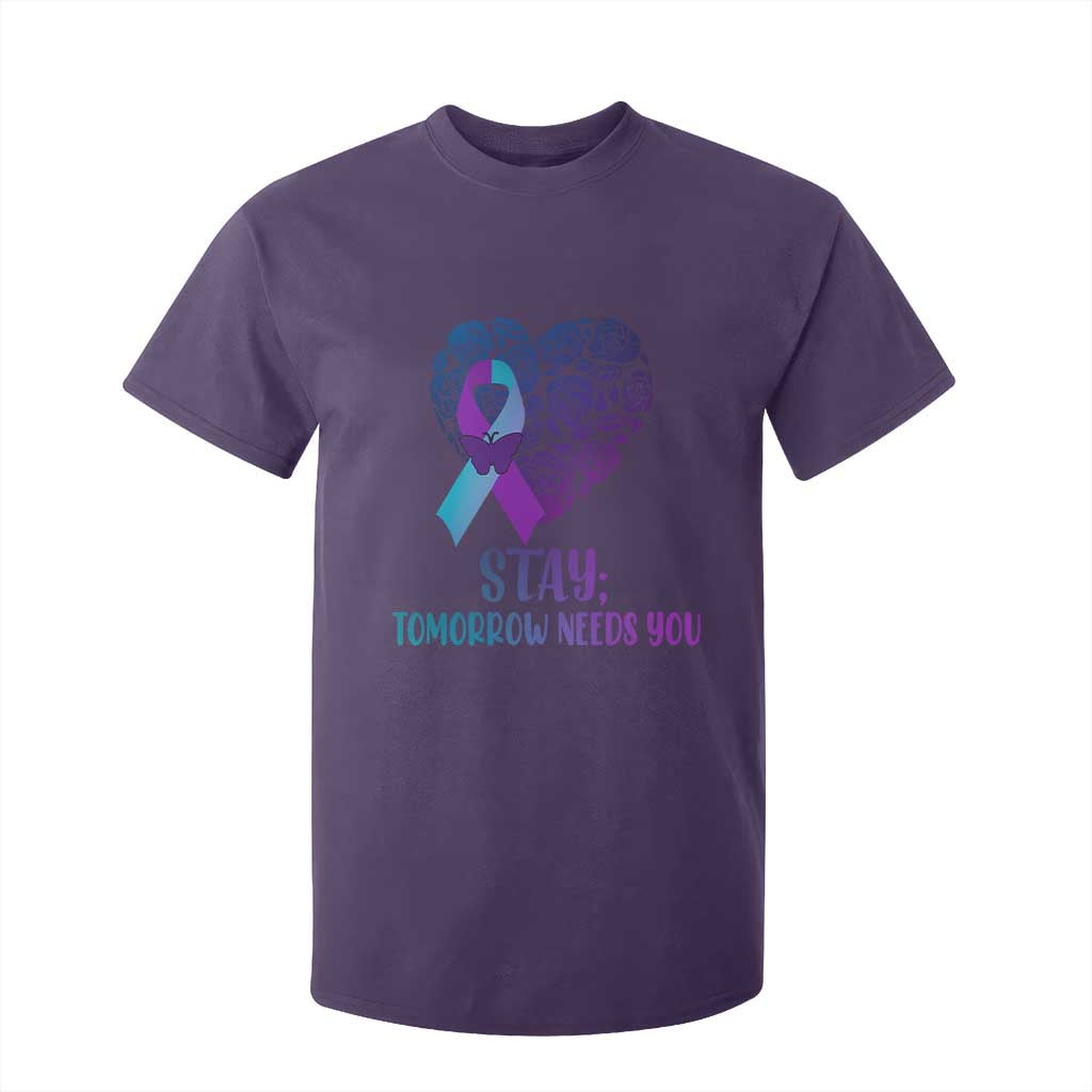 Suicide Prevention Support T Shirt For Kid Stay Mental Health Semicolon