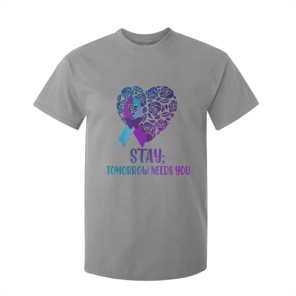 Suicide Prevention Support T Shirt For Kid Stay Mental Health Semicolon