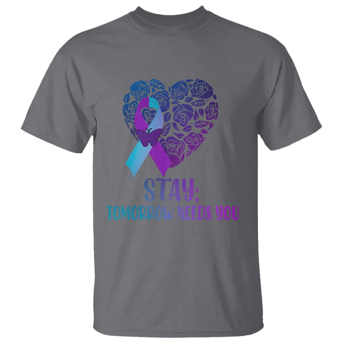 Suicide Prevention Support T Shirt Stay Mental Health Semicolon