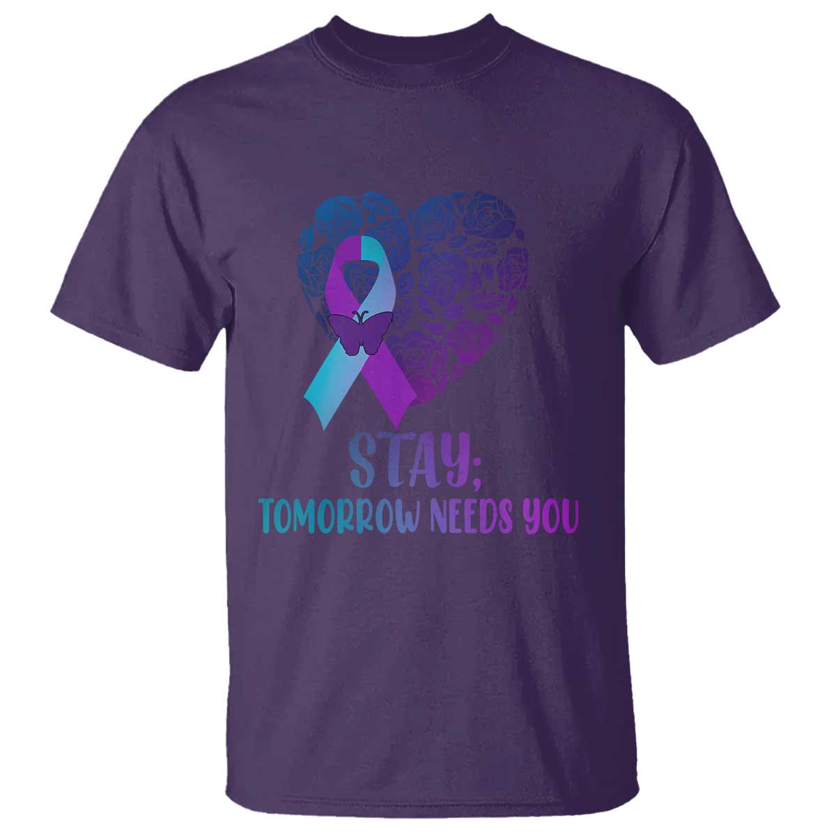 Suicide Prevention Support T Shirt Stay Mental Health Semicolon