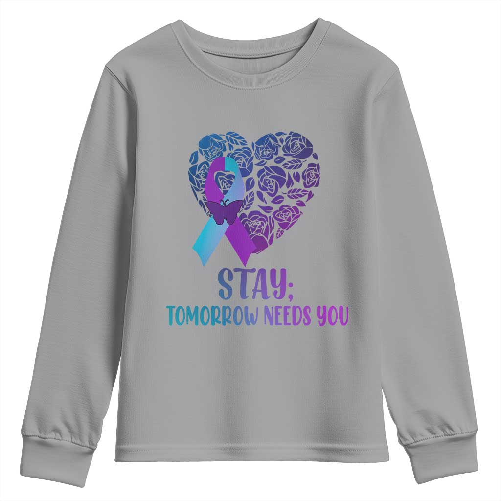 Suicide Prevention Support Youth Sweatshirt Stay Mental Health Semicolon