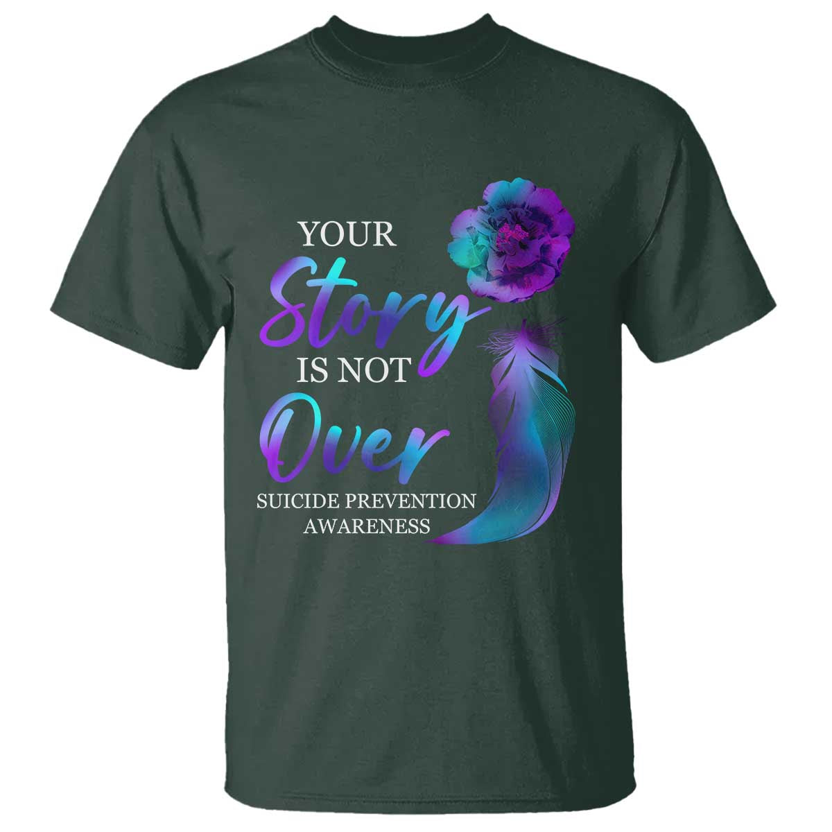 Suicide Prevention Support T Shirt Stay Your Story Is Not Over Semicolon