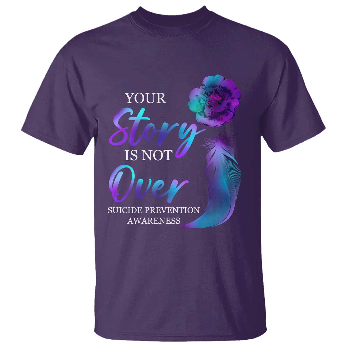 Suicide Prevention Support T Shirt Stay Your Story Is Not Over Semicolon