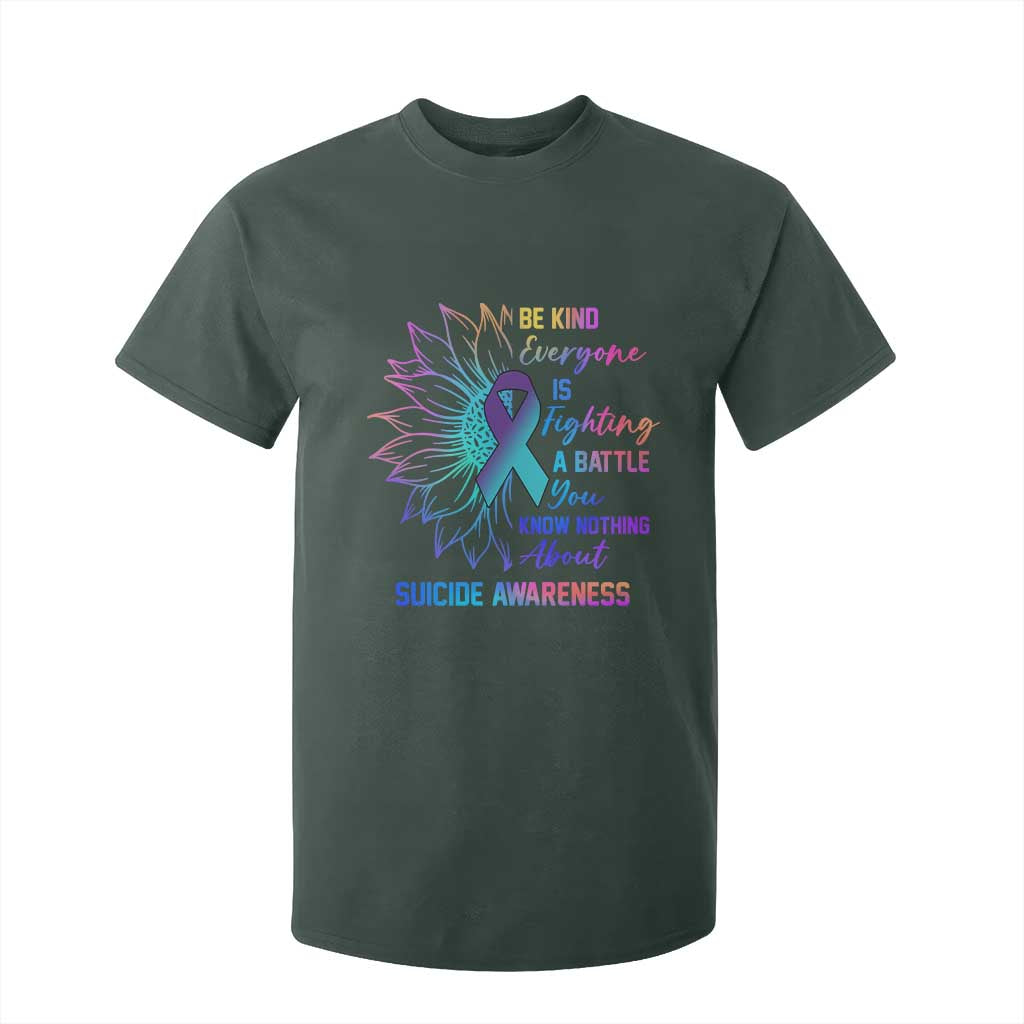 Suicide Prevention Support T Shirt For Kid Be Kind Everyone Is Fighting A Battle
