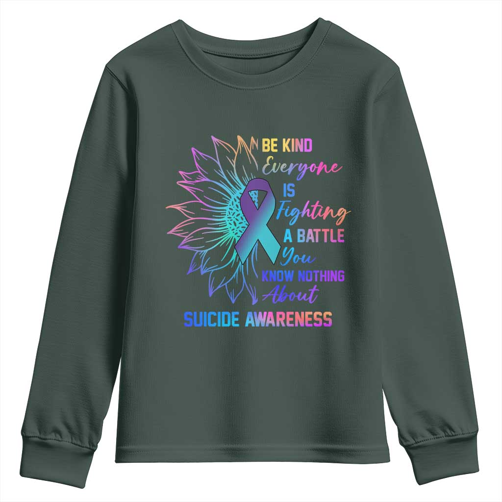 Suicide Prevention Support Youth Sweatshirt Be Kind Everyone Is Fighting A Battle
