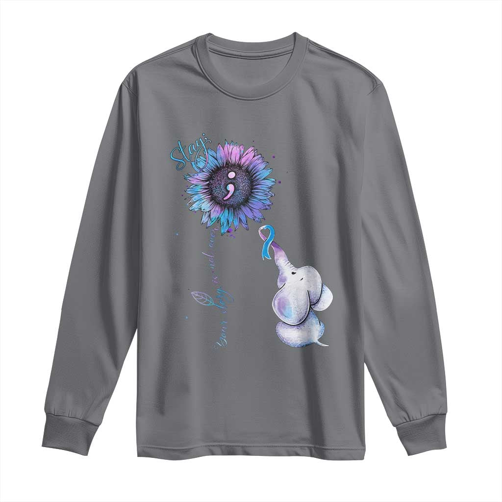 Suicide Prevention Support Long Sleeve Shirt Stay Your Story Is Not Over Stay