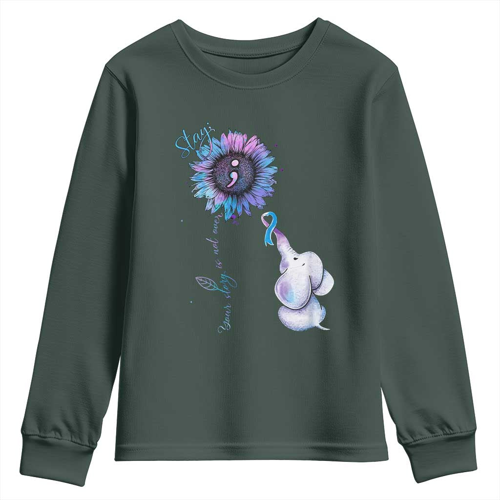 Suicide Prevention Support Youth Sweatshirt Stay Your Story Is Not Over Stay