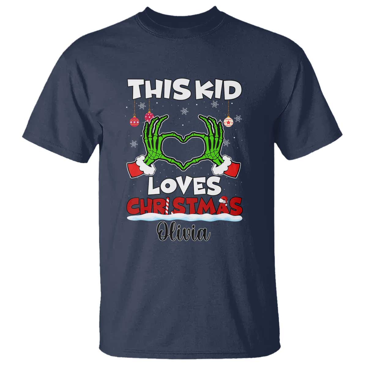 personalized-funny-christmas-lover-t-shirt-custom-kids-name-skeleton-hand-heart