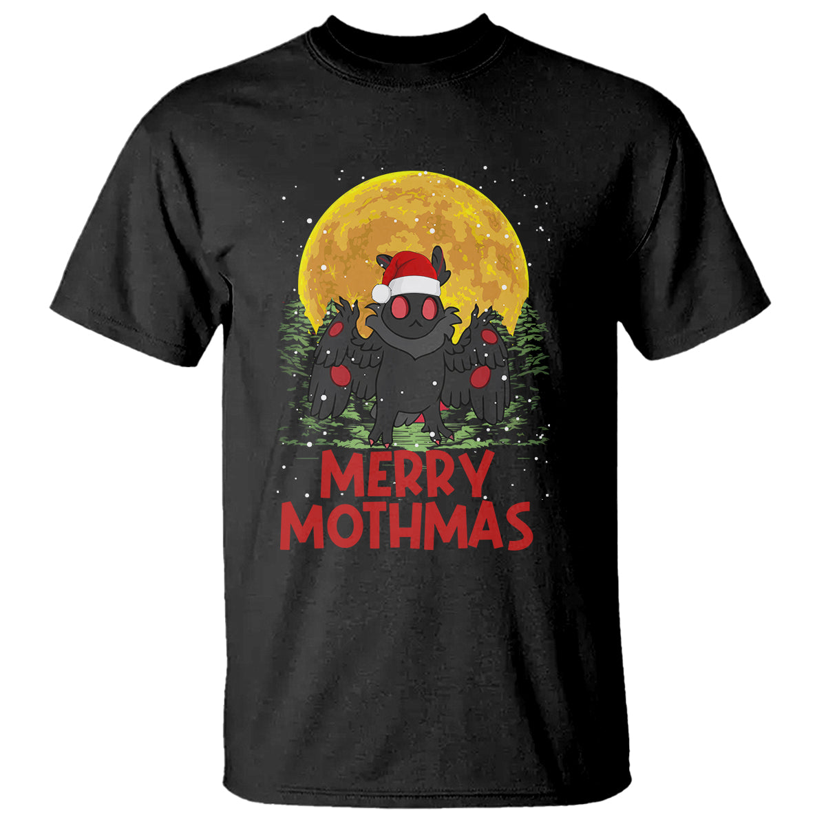 mothman-christmas-t-shirt-funny-merry-mothmas-cryptid-xmas-santa