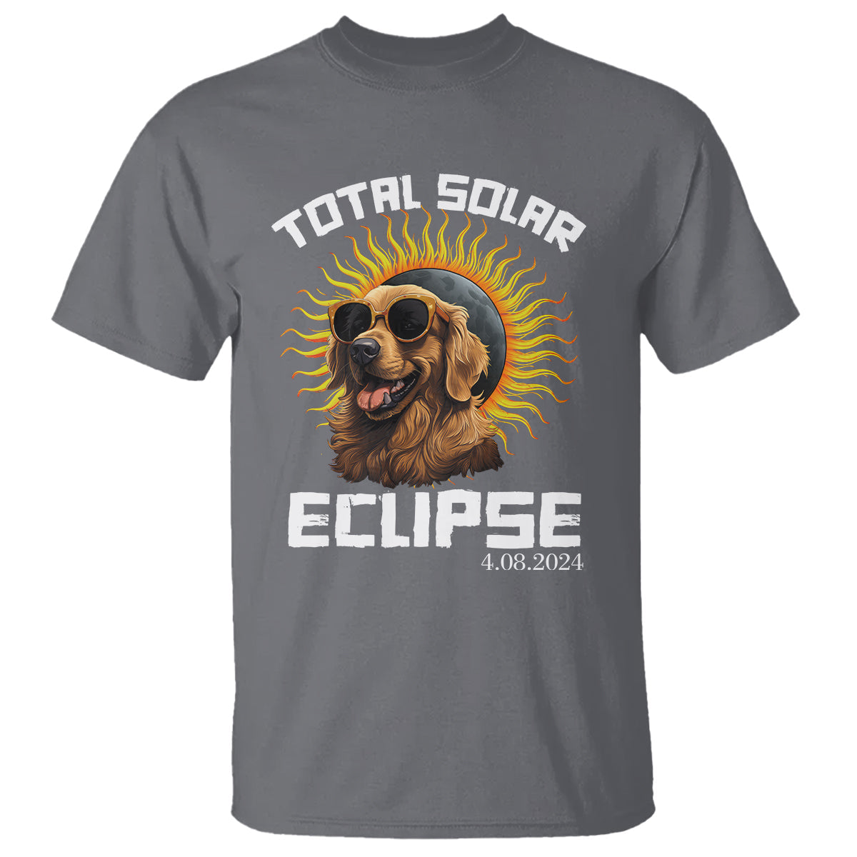 total-solar-eclipse-t-shirt-golden-retriever-april-8-2024