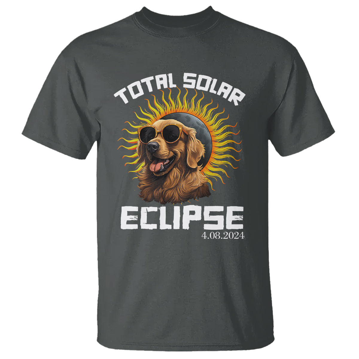 total-solar-eclipse-t-shirt-golden-retriever-april-8-2024