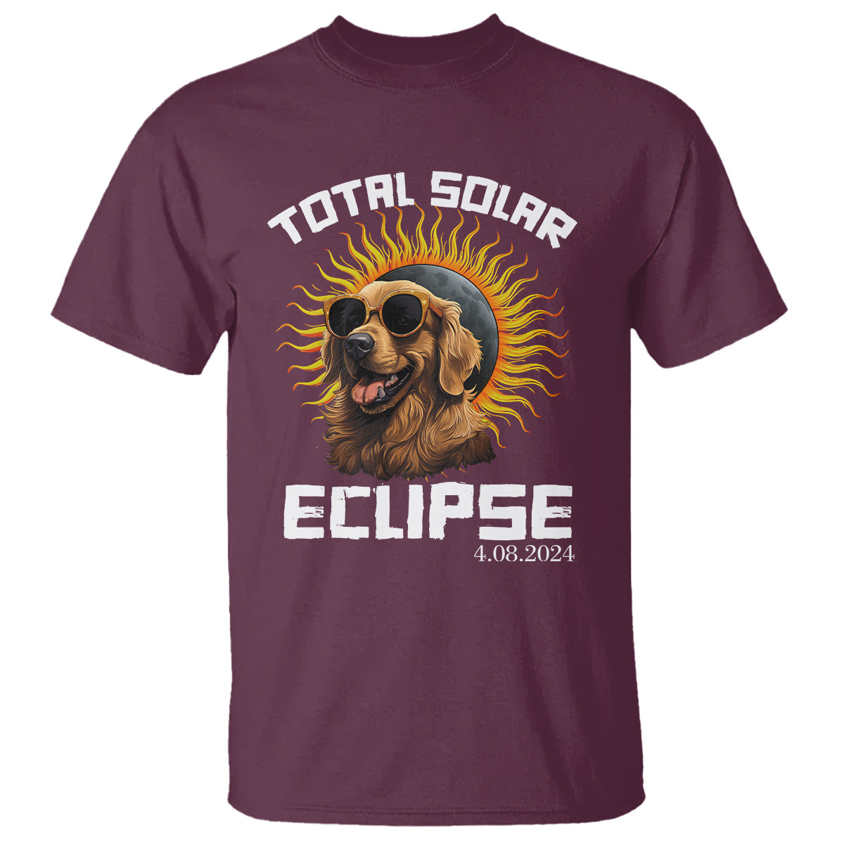 total-solar-eclipse-t-shirt-golden-retriever-april-8-2024
