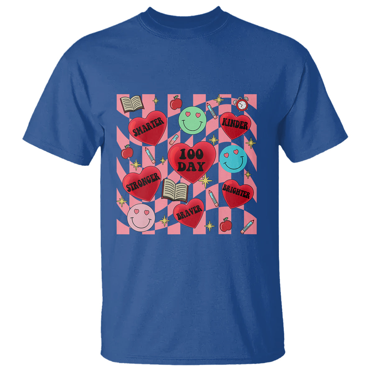 100-days-of-school-t-shirt-smarter-kinder-stronger-brighter-retro-groovy-1