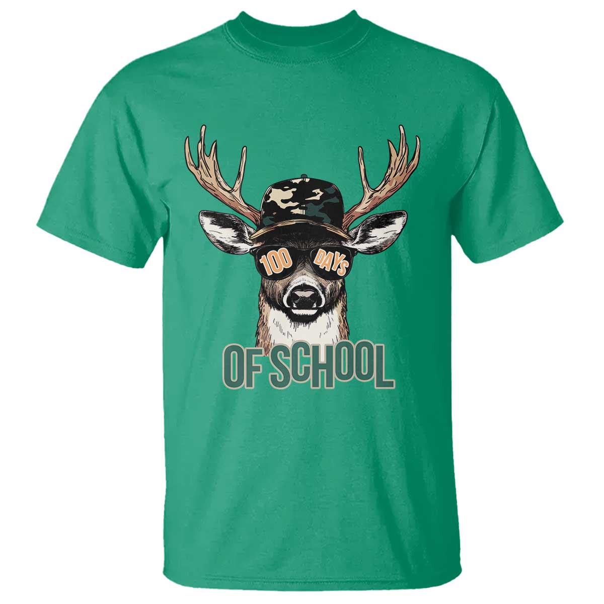 bucked-100-days-of-school-t-shirt-deer-student-boy-girls-100th-day