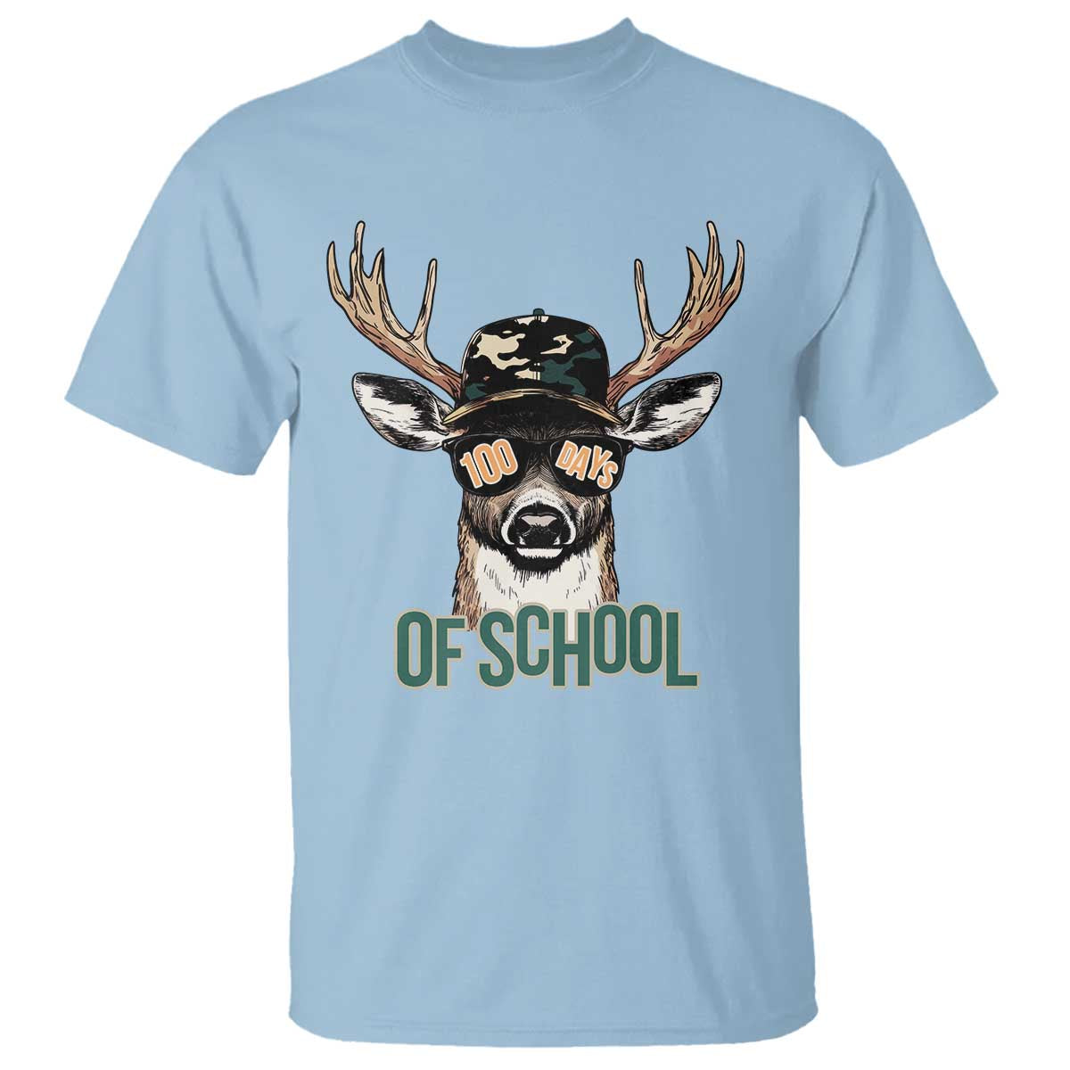 bucked-100-days-of-school-t-shirt-deer-student-boy-girls-100th-day
