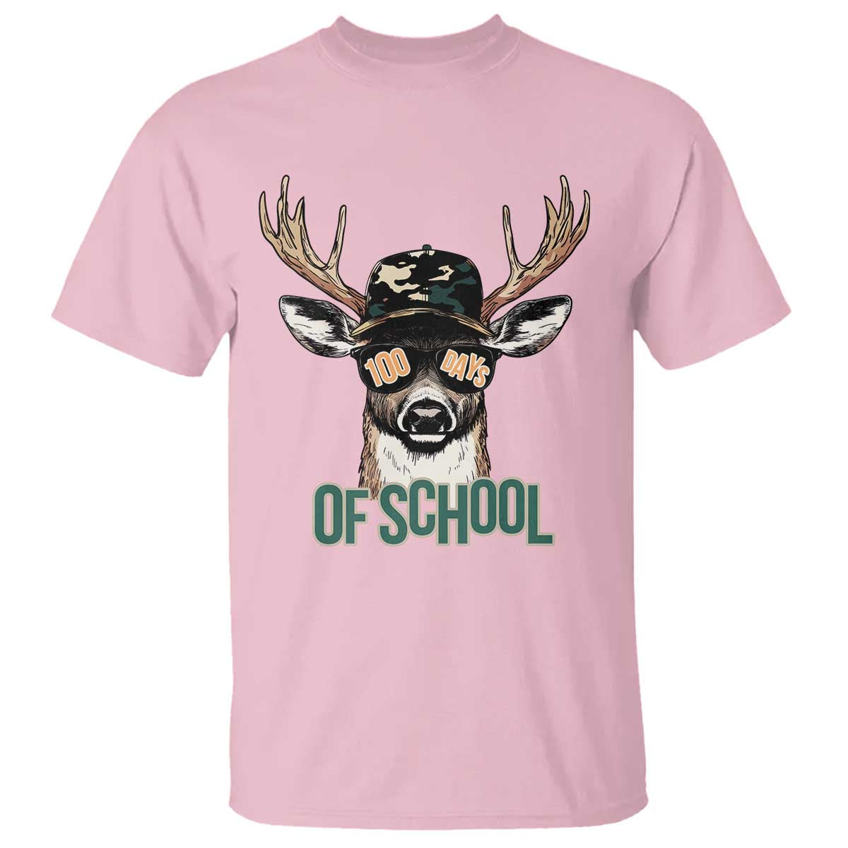bucked-100-days-of-school-t-shirt-deer-student-boy-girls-100th-day