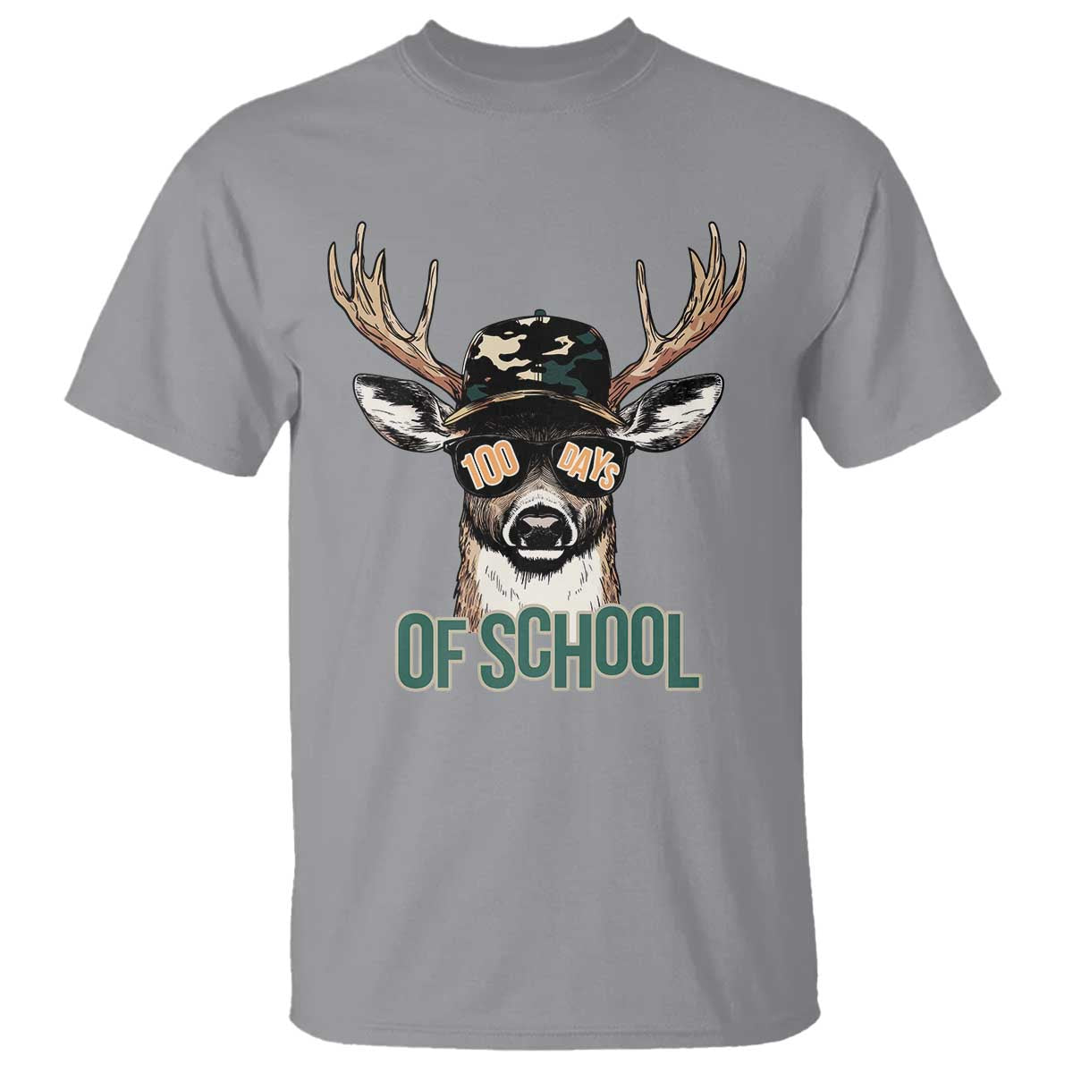 bucked-100-days-of-school-t-shirt-deer-student-boy-girls-100th-day
