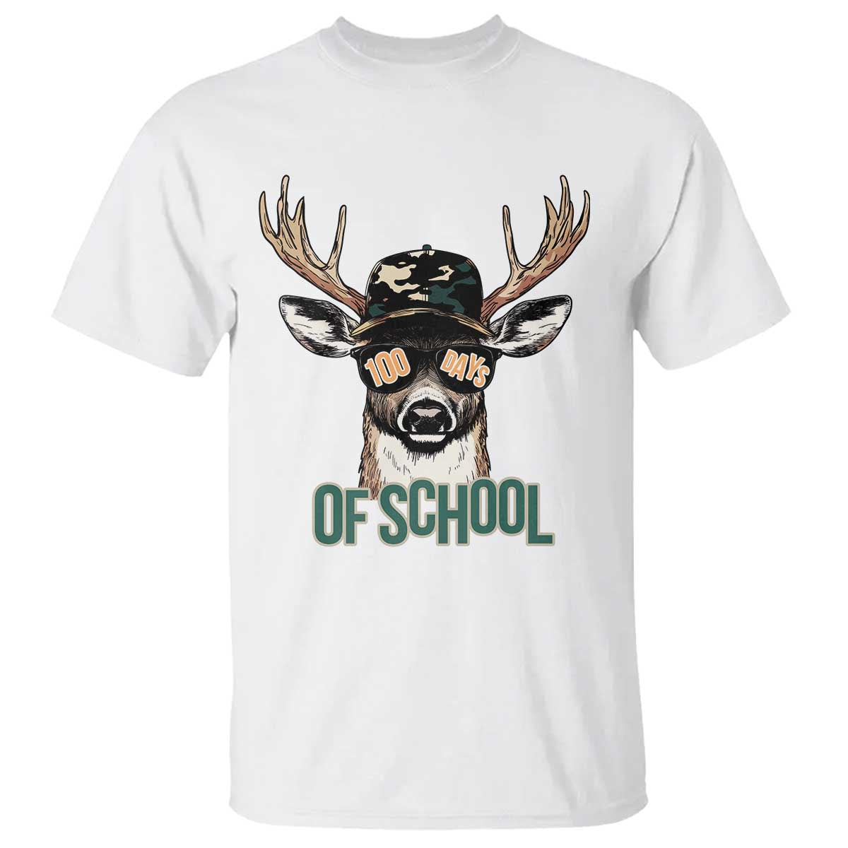 bucked-100-days-of-school-t-shirt-deer-student-boy-girls-100th-day