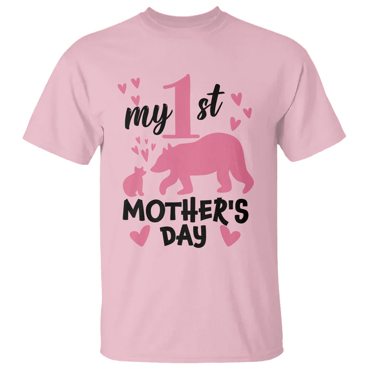 my-first-mothers-day-t-shirt-new-mom-mama-bear-pink-baby-girl