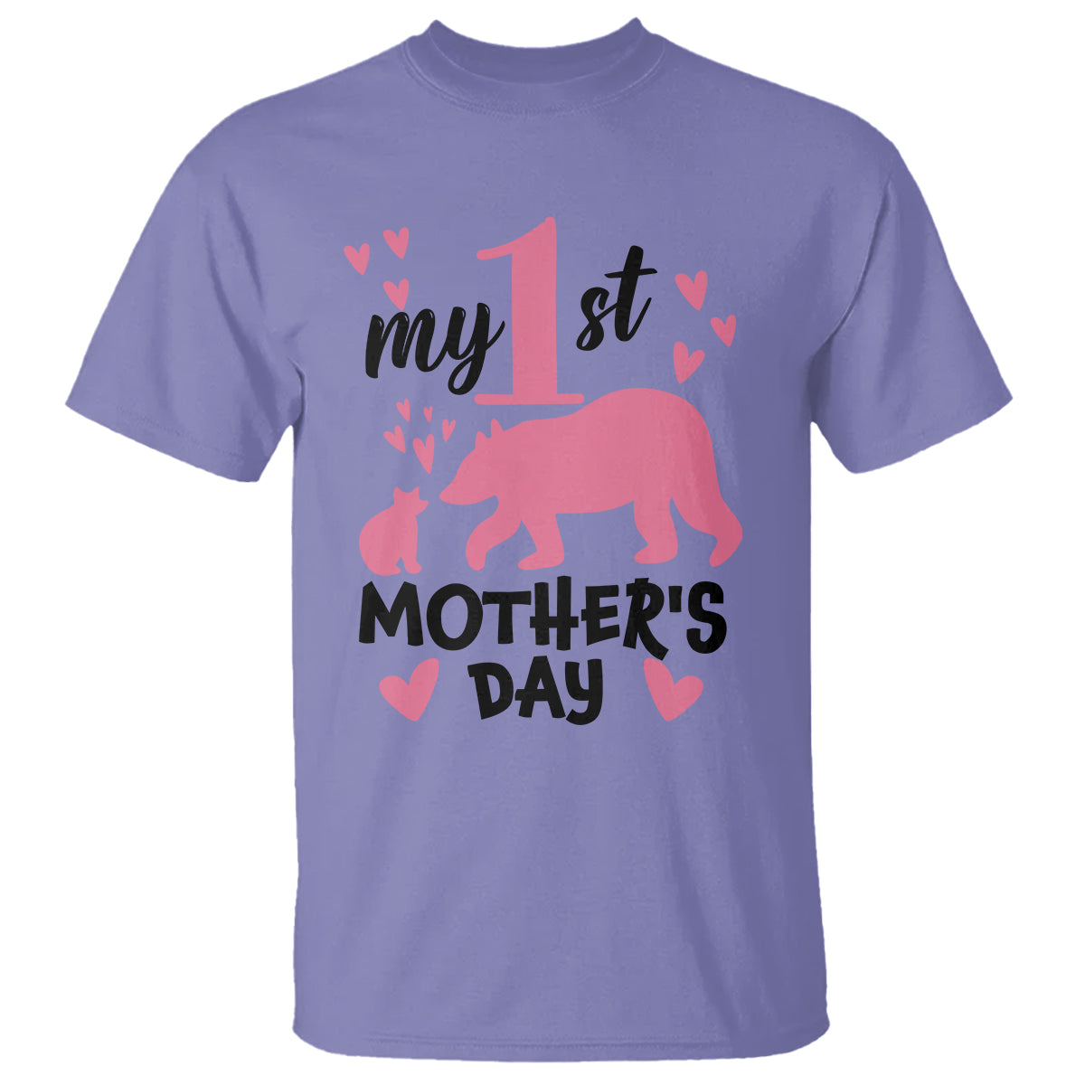 my-first-mothers-day-t-shirt-new-mom-mama-bear-pink-baby-girl