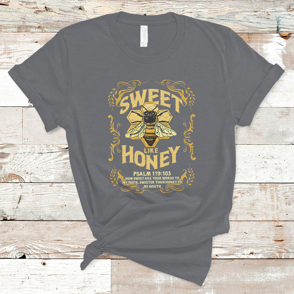 bible-verse-t-shirt-vintage-retro-sweet-like-honey-psalm-119103-christian-faith-bible-verse-words-of-wisdom-honeycomb-honey-bee-botanical-t-shirt-for-women