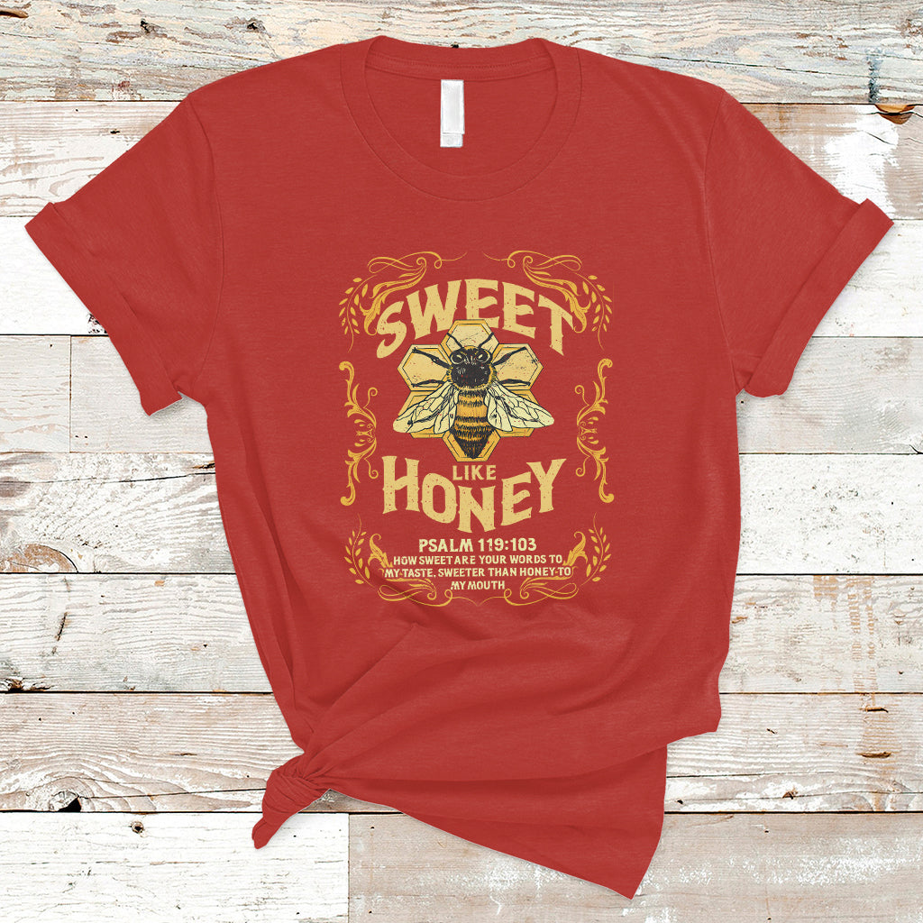 bible-verse-t-shirt-vintage-retro-sweet-like-honey-psalm-119103-christian-faith-bible-verse-words-of-wisdom-honeycomb-honey-bee-botanical-t-shirt-for-women